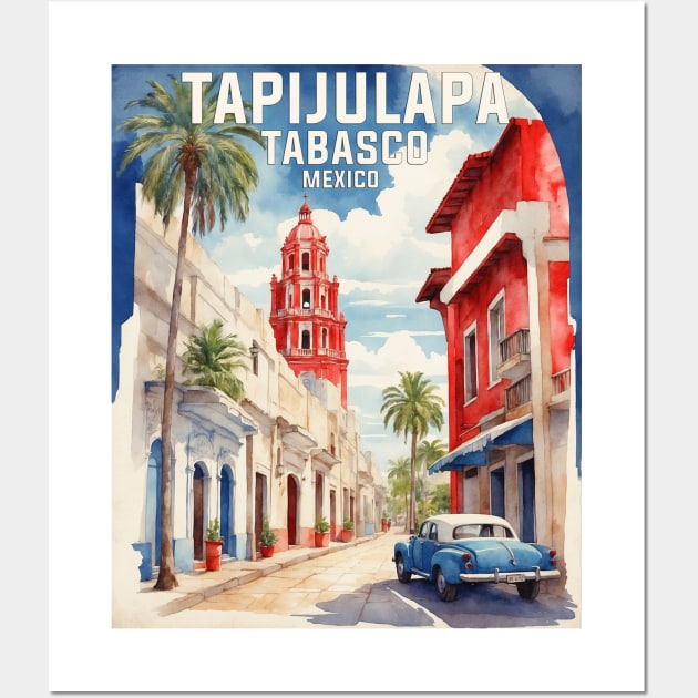 Tapijulapa Tabasco Mexico Vintage Tourism Travel Wall Art by TravelersGems